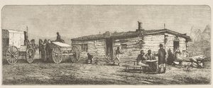 Antigua Estación de Correos en la Pradera, cerca de Denver, c.1870, de 